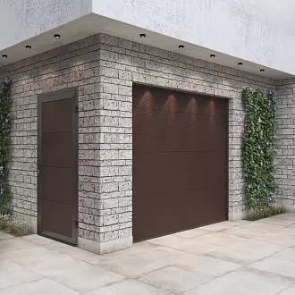 Гаражные ворота с дверью серии Prestige